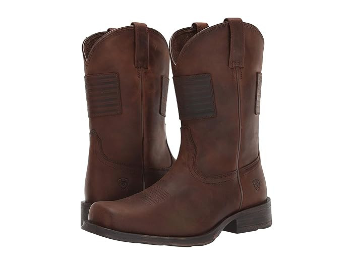 Ariat Rambler(r) Patriot (Distressed Brown) Cowboy Boots | Zappos