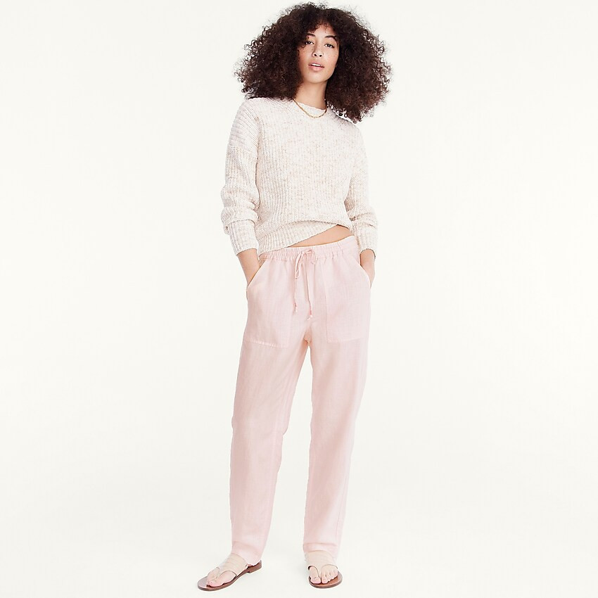 J.Crew: New Seaside Pant In Linen Blend For Women | J. Crew US