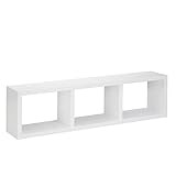 HoneyCanDo White Triple Cube Wall Shelf | Amazon (US)