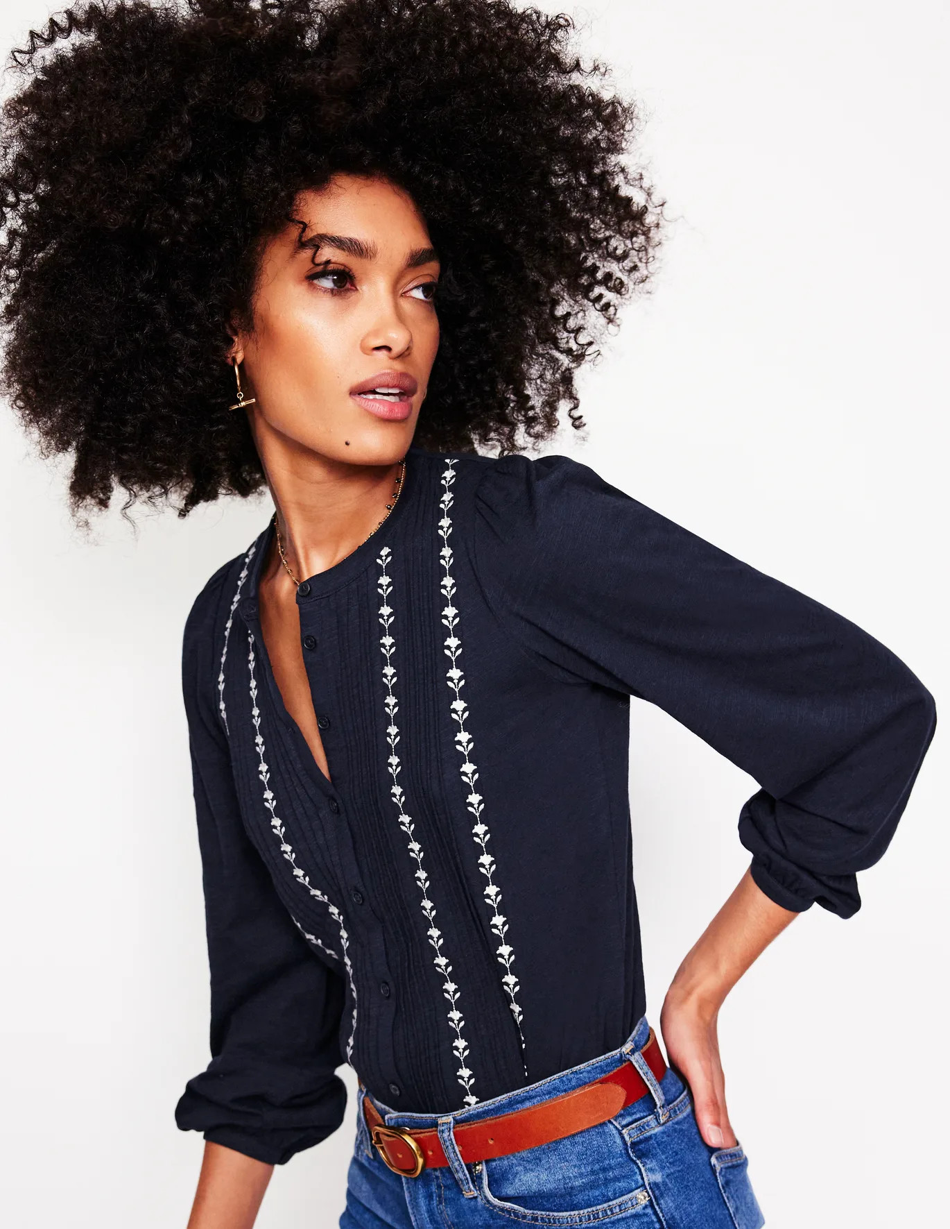 Marina Embroidered Shirt | Boden (US)