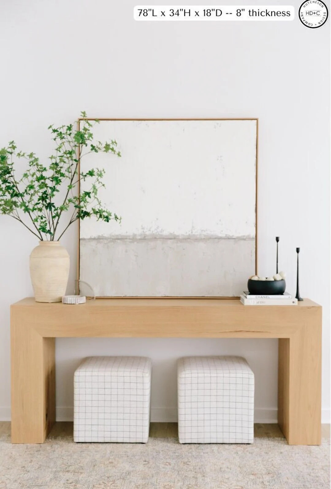 Oversized Front Entry Table White Oak Custom Built - Etsy | Etsy (US)