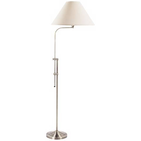 Hartwick Brushed Steel Pharmacy Floor Lamp | Lamps Plus