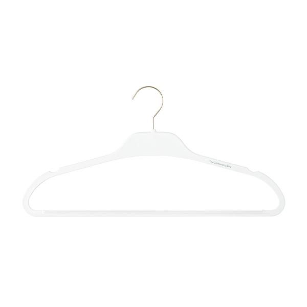Non-Slip Rubberized Suit Hanger White Pkg/40 | The Container Store