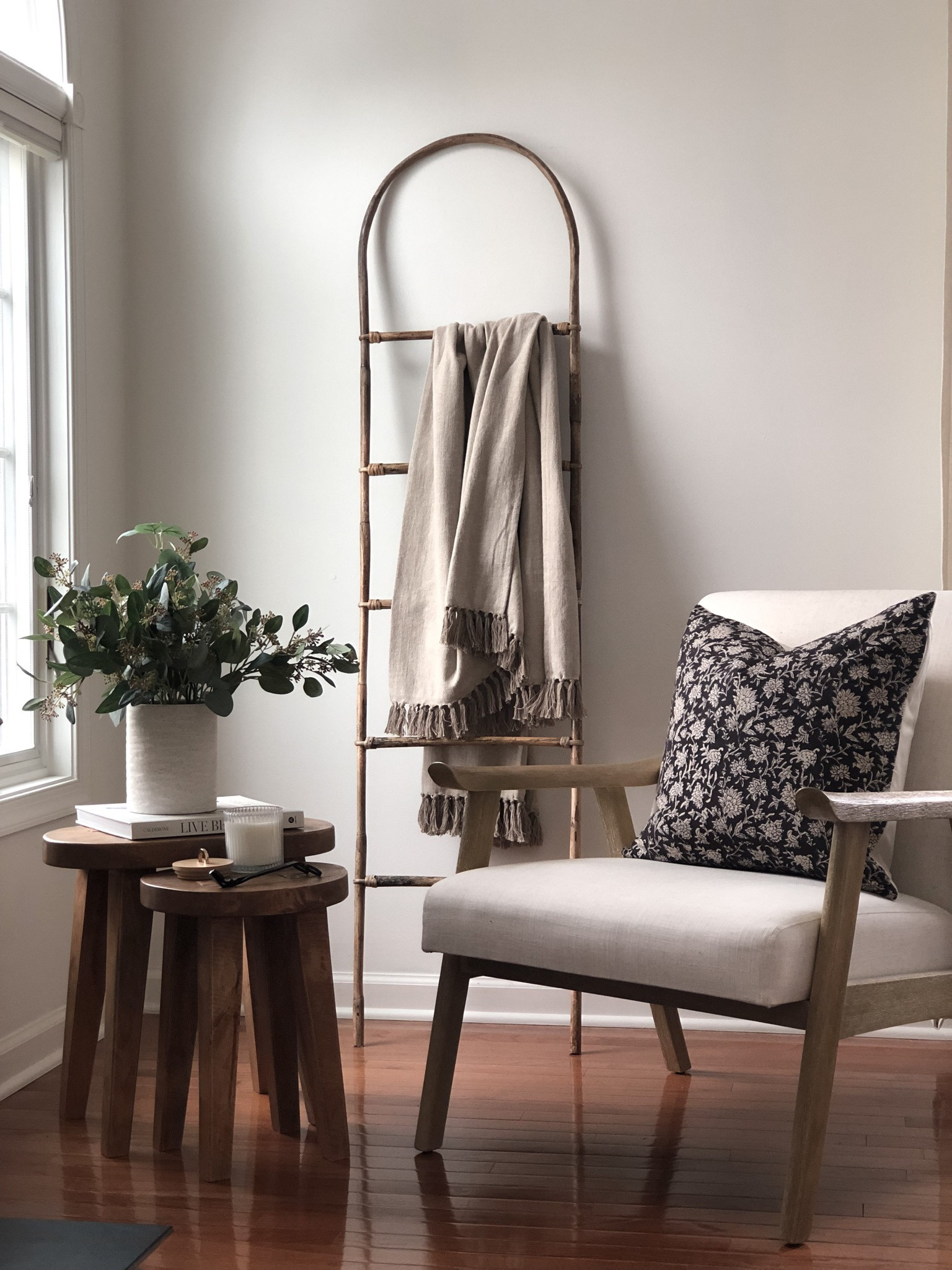 Amazon home, target home, white chair, bamboo ladder, wood stool

#LTKunder50 #LTKhome #LTKunder100