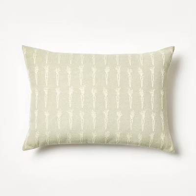 Oversize Woven Carrot Lumbar Throw Pillow Sage/Cream - Threshold™ designed with Studio McGee: E... | Target