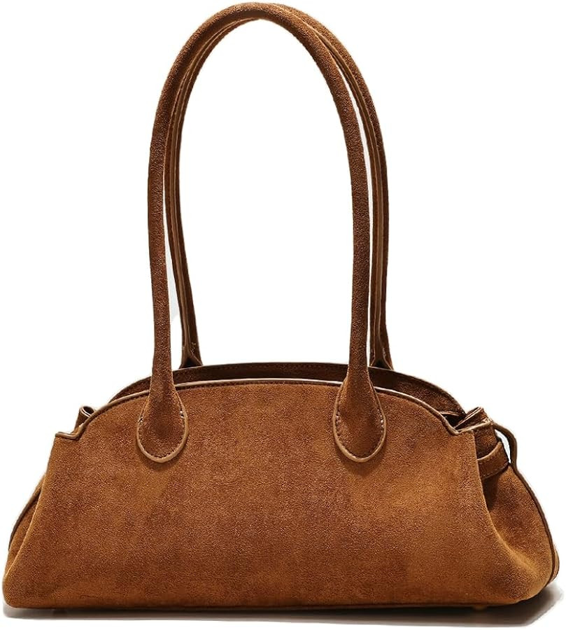 Slouchy Suede Hobo Bags Women Trendy Satchels Underarm Shoulder Bag Crescent Crossbody Purses Tra... | Amazon (US)