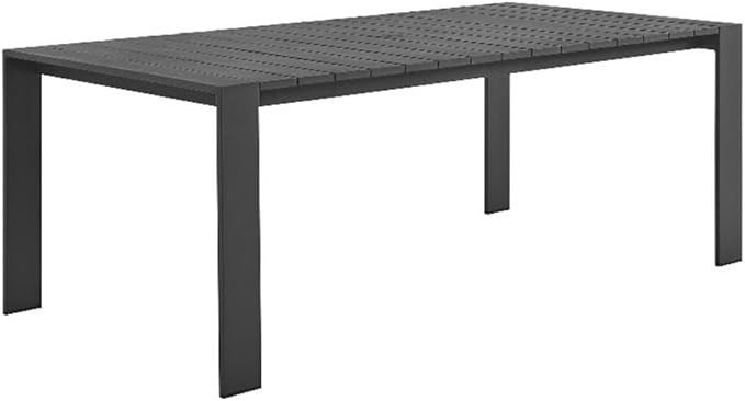 Modway Tahoe Outdoor Patio Powder-Coated Aluminum Rectangular Dining Table in Gray - Large 83 Inc... | Amazon (US)