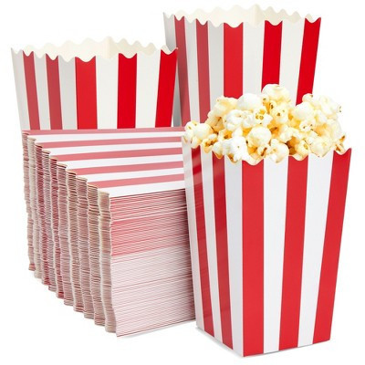 Blue Panda 100 Mini Popcorn Boxes 3x5 Party Snack Favor Treat Containers Red/White, 20 Oz | Target