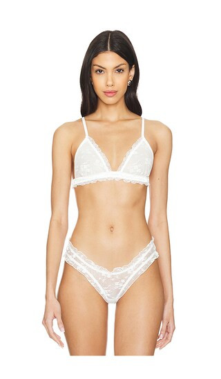 KAT THE LABEL Tuesday Bralette in White. - size L | Revolve Clothing (Global)