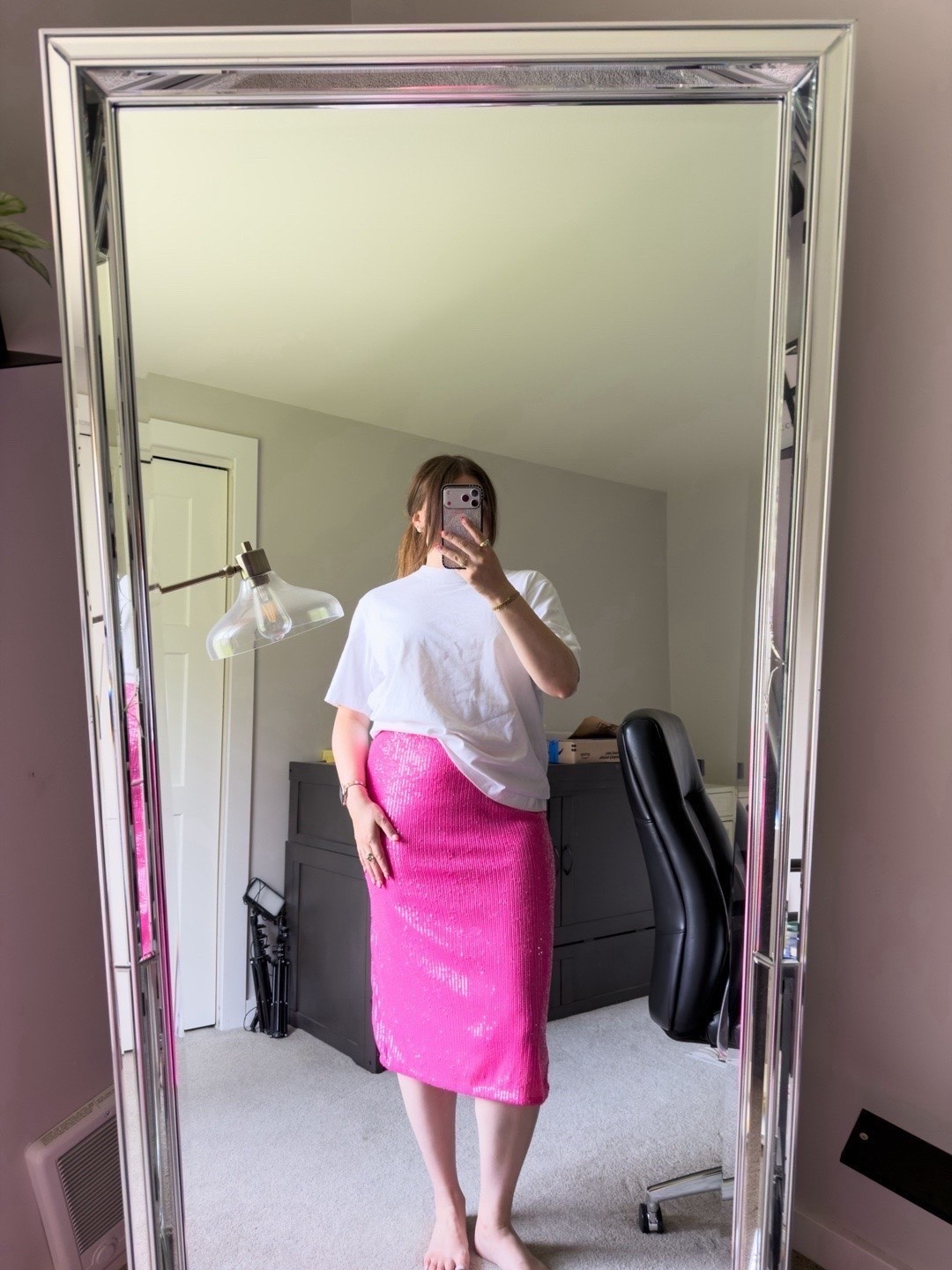 Felt bold for church and brunch so I wore one of my favorite skirts. I love the sequin and it’s perfect contrasted with a big tee. Some outfits are best simplified.

#LTKootd #LTKMidsize #LTKdayinmylife