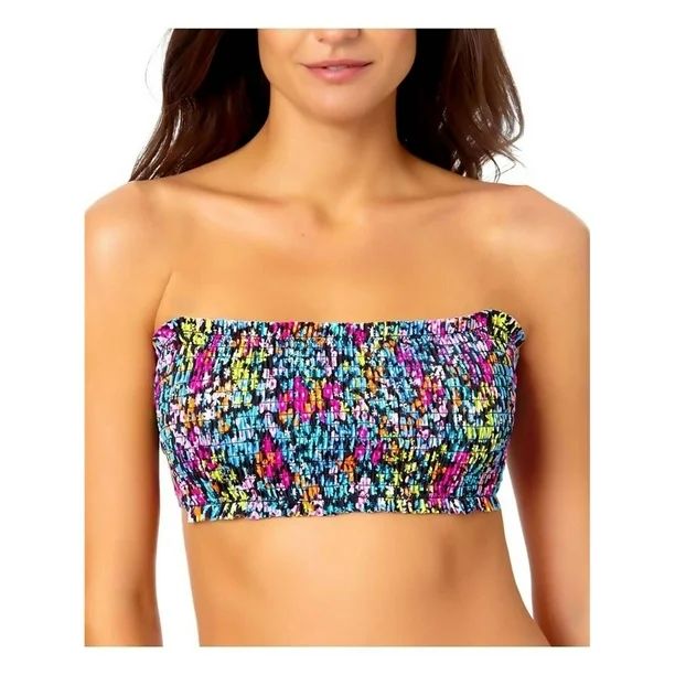 California Waves Women's Stretch Tie Lined Smocked Bandeau Top, MULTI, XS New with box/tags | Walmart (US)
