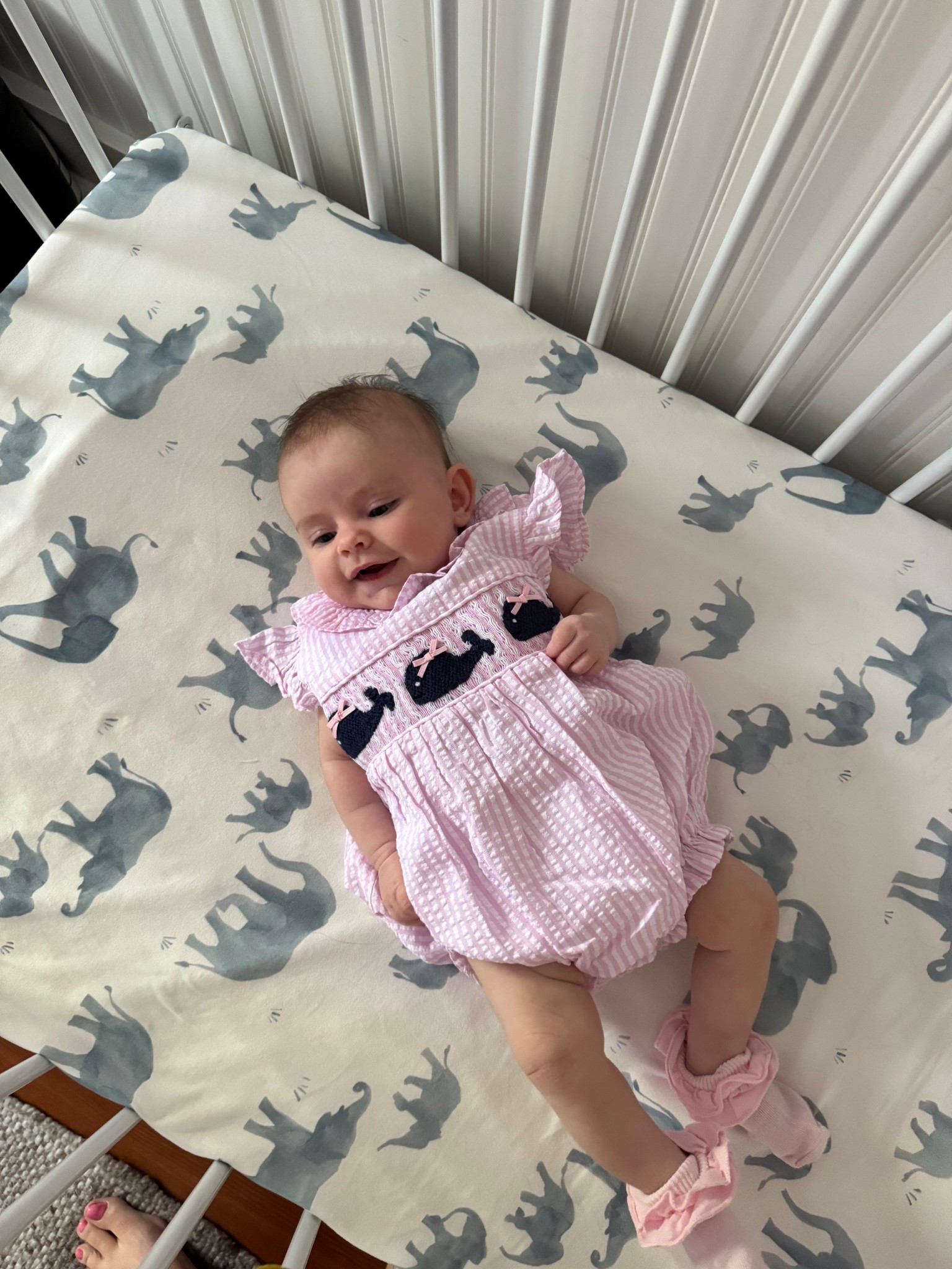 A quick outfit change for dinner for Miss Juliana! She looks so darling & is ready for a whaling good time 😍🌸🐳 

Code FRAPPS15 to save 15% at Lillie and lilah 

East coast summer, summer family vacation, Nantucket baby clothes 

#LTKBaby #LTKFamily #LTKSaleAlert