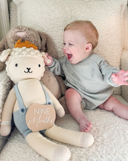 Linking August’s outfit + stuffed animals! Sherpa recliner + milestone cards linked too // baby, baby boy outfit, nursery // 

#LTKkids #LTKbaby #LTKfindsunder50