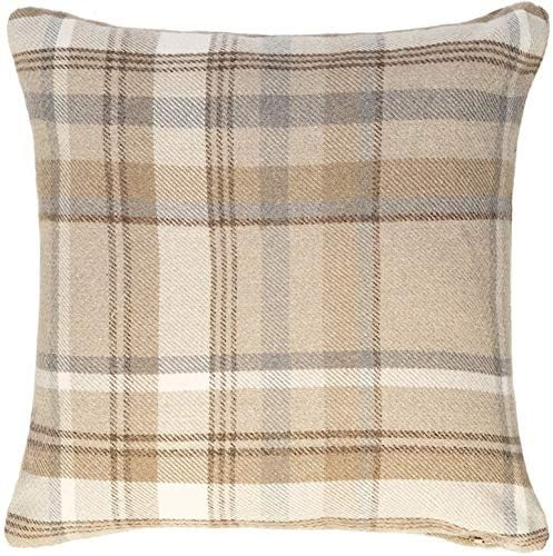 McAlister Textiles Natural Beige Heritage Tartan Decorative Throw Pillow Cover Case 17 x 17 Inche... | Amazon (US)