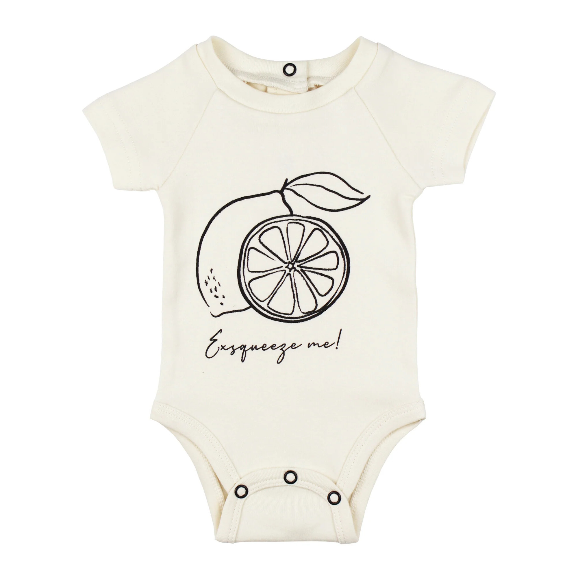Organic Raglan Bodysuit in Buttercream Lemon | L'ovedbaby