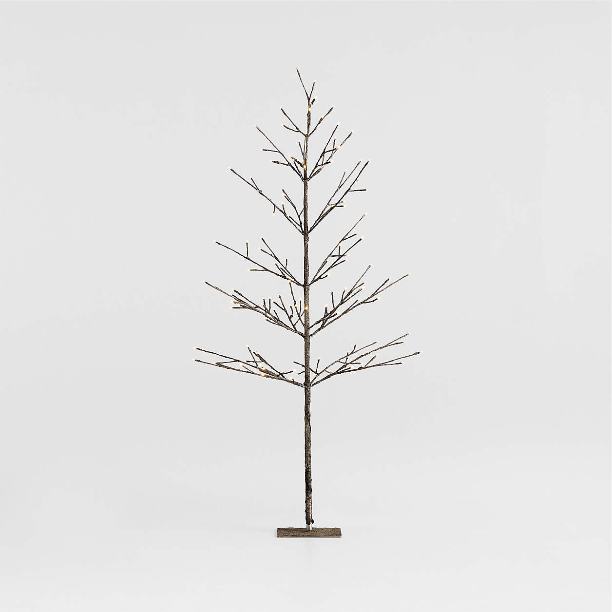 Faux LED Birch Tree Pewter 7' + Reviews | Crate & Barrel | Crate & Barrel
