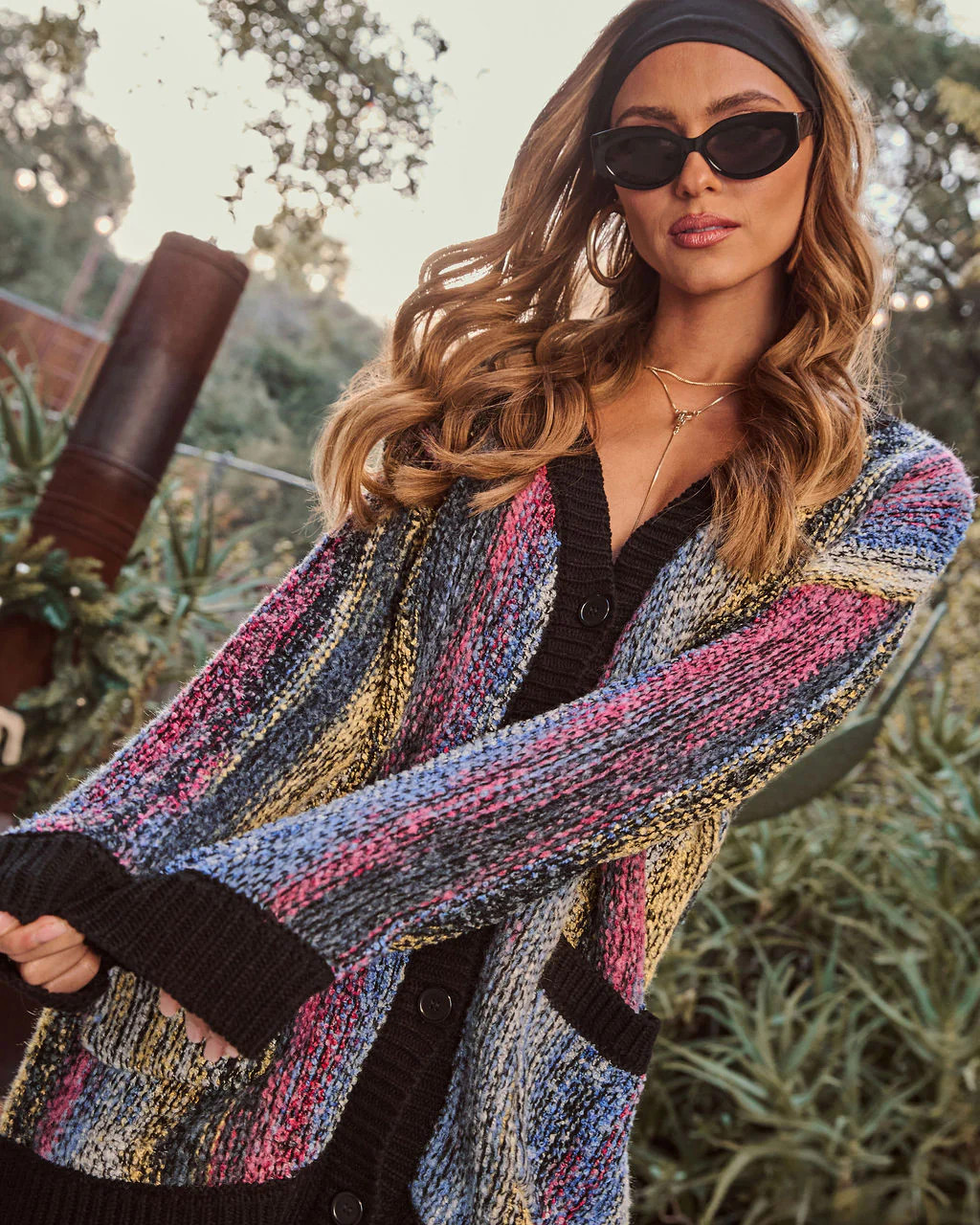 Winter Trinket Knit Multi Color Cardigan | VICI