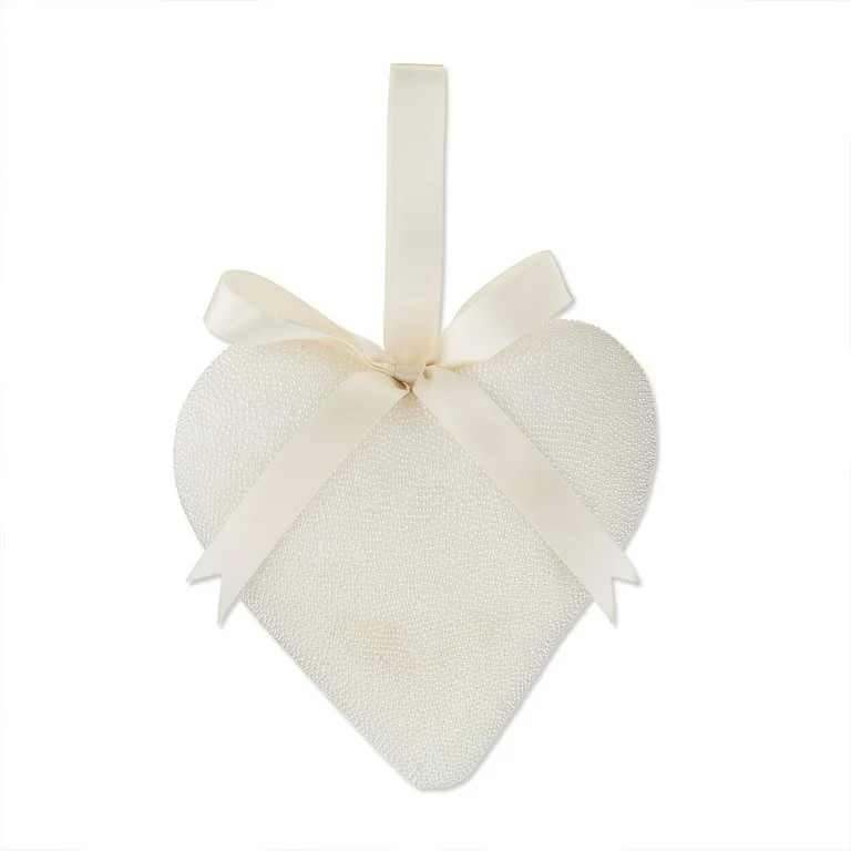 Pearl Heart Hanging Decor, Off-White, 6", Valentine's Day by Way To Celebrate | Walmart (US)