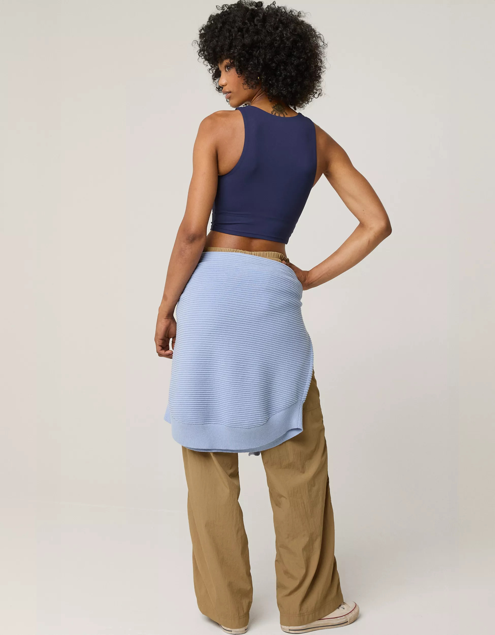 OFFLINE By Aerie Real Me XTRA High Neck Longline Sports Bra | Aerie