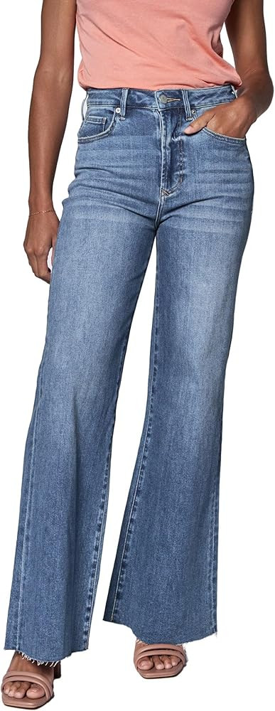 DEAR JOHN Fiona Wide Leg Women's Jeans High Rise Highwaisted Denim Classic Fit Full Inseam | Amazon (US)