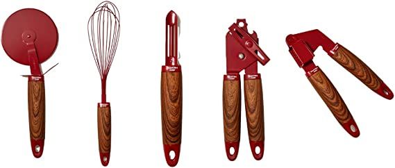 Phantom Chef 5 Piece Kitchen Gadget Set | Pizza Cutter, Egg Whisk, Vegetable Peeler, Can Opener, ... | Amazon (US)