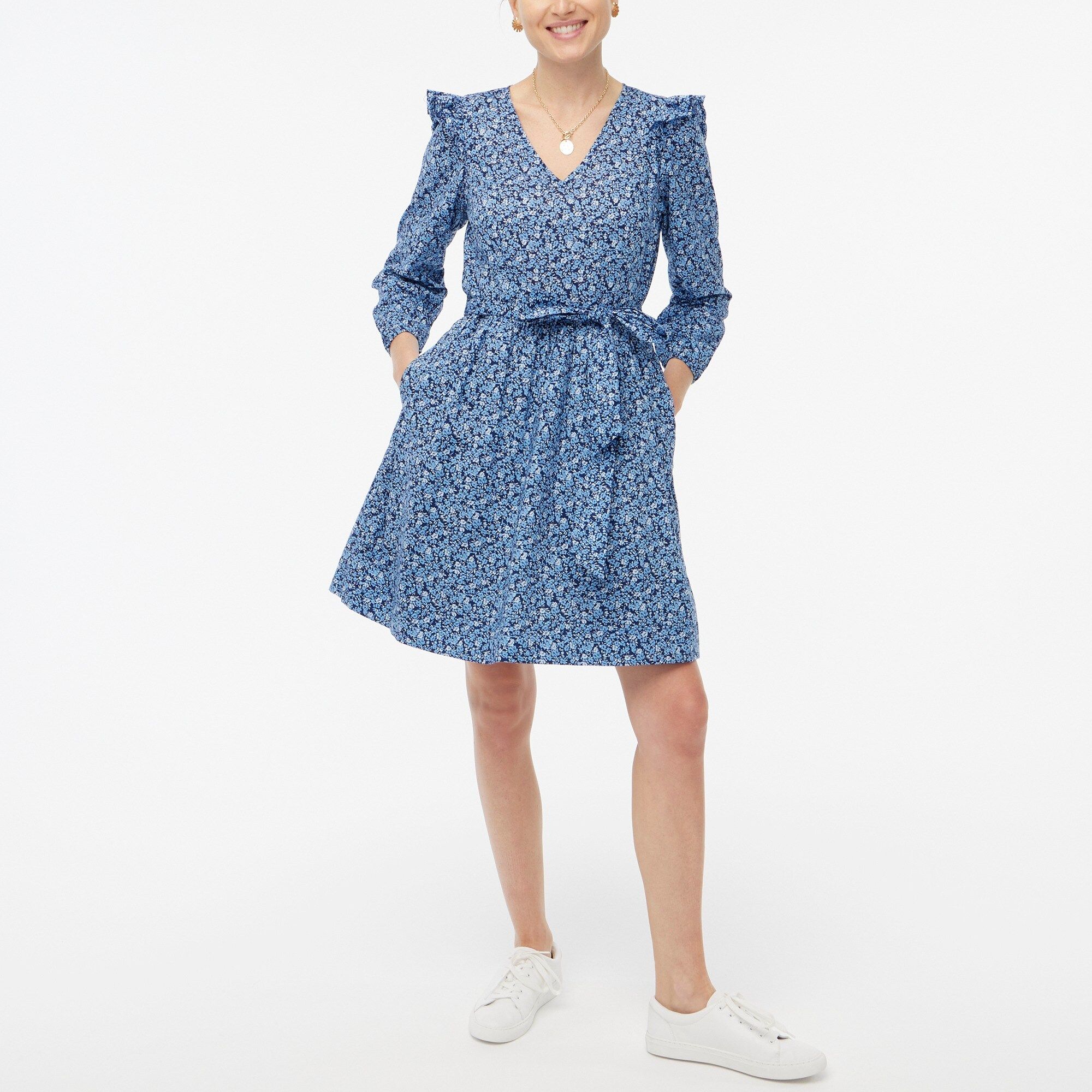 Lightweight cotton puff-sleeve mini dress | J.Crew Factory