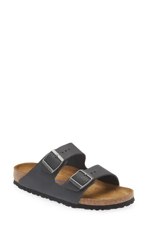 Birkenstock Arizona Slide Sandal in Black/Black at Nordstrom, Size 8-8.5Us | Nordstrom