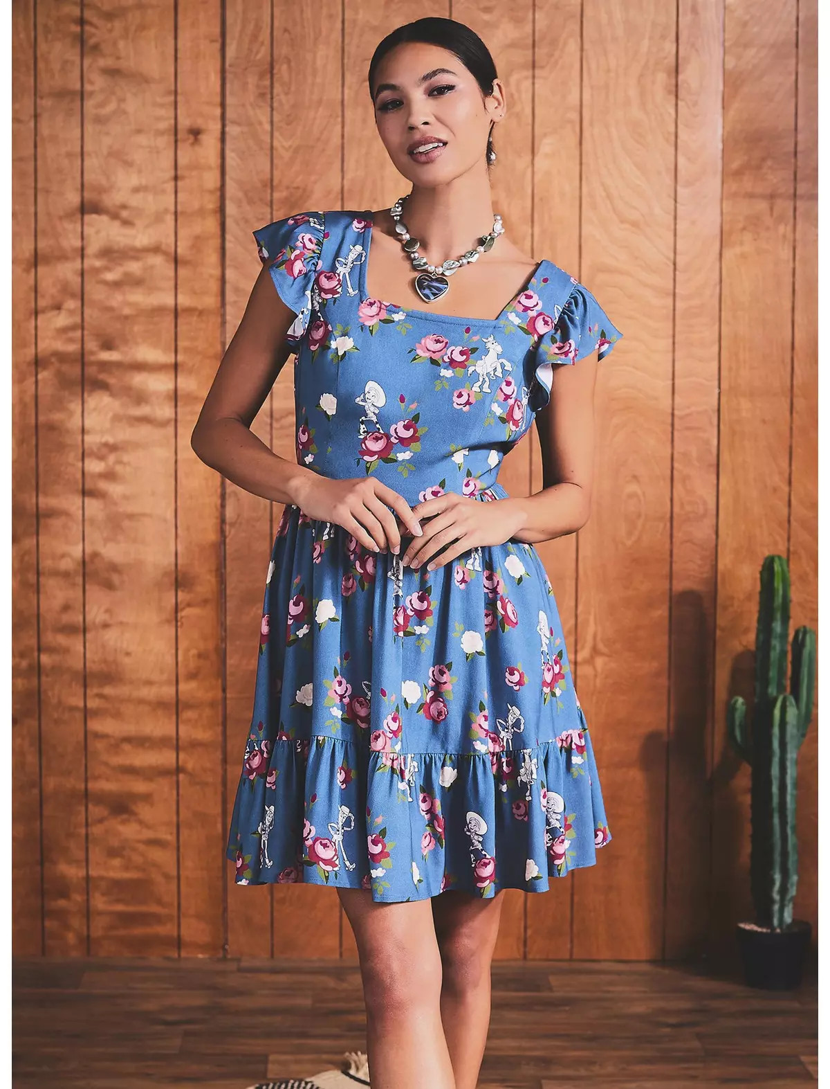 Her Universe Disney Pixar Toy Story Woody's Roundup Floral Tie-Back Dress — BoxLunch Exclusive | BoxLunch