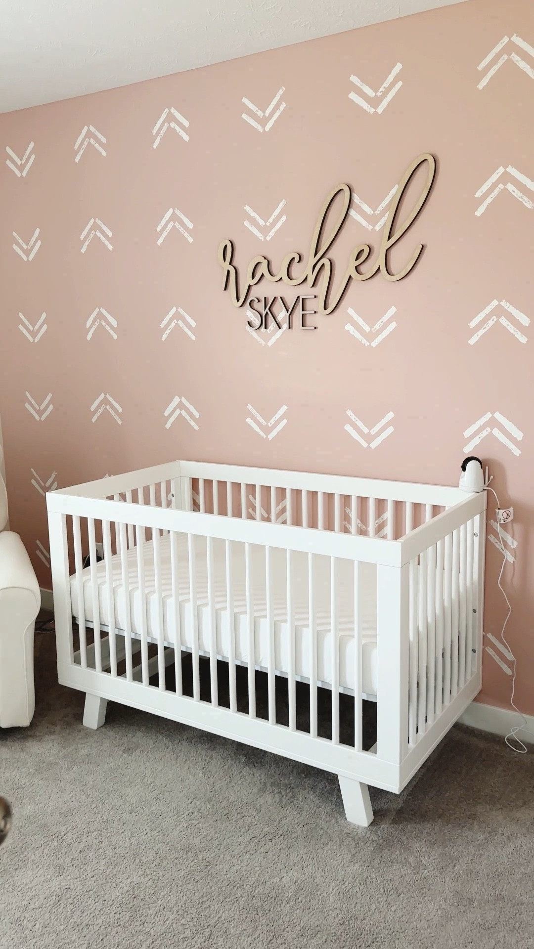 Dusty pink nursery, baby girl nursery ideas, wooden nursery name sign, white crib, boho nursery, white and gold nursery, minimalist nursery 

#LTKbaby #LTKhome
