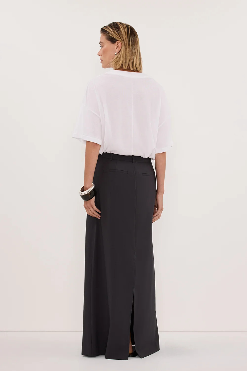 PARKER GREY TAILORED MAXI SKIRT | DISSH