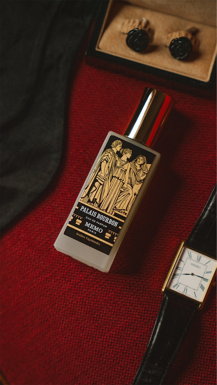 Black tie ready with @memo.paris’ Palais Bourbon. An opulent, spicy fragrance of black pepper, cardamom, cinnamon, vanilla, vetiver, and balsam resinoid notes, among others, that lasts hours and hours. A perfect story of Parisian elegance that pairs beautifully with a night in black tie attire. #memoparispartner #memoparis #fragrances #palaisbourbon