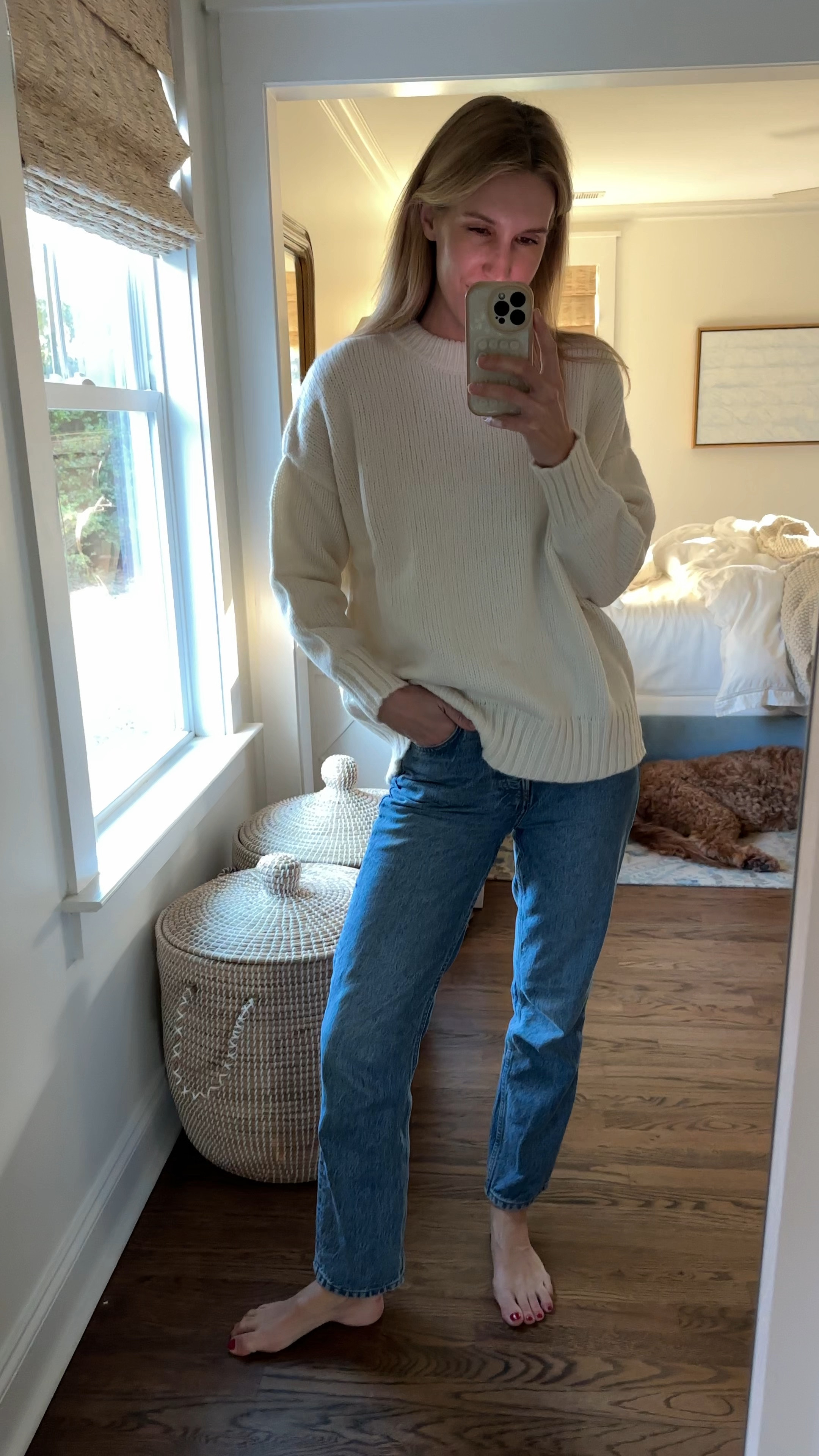Snagged this white sweater while it was on sale and thrilled with my purchase! Perfectly relaxed fit - this is the xs and runs roomy (like most of the brands items!)

#LTKWatchNow #LTKSeasonal #LTKStyleTip