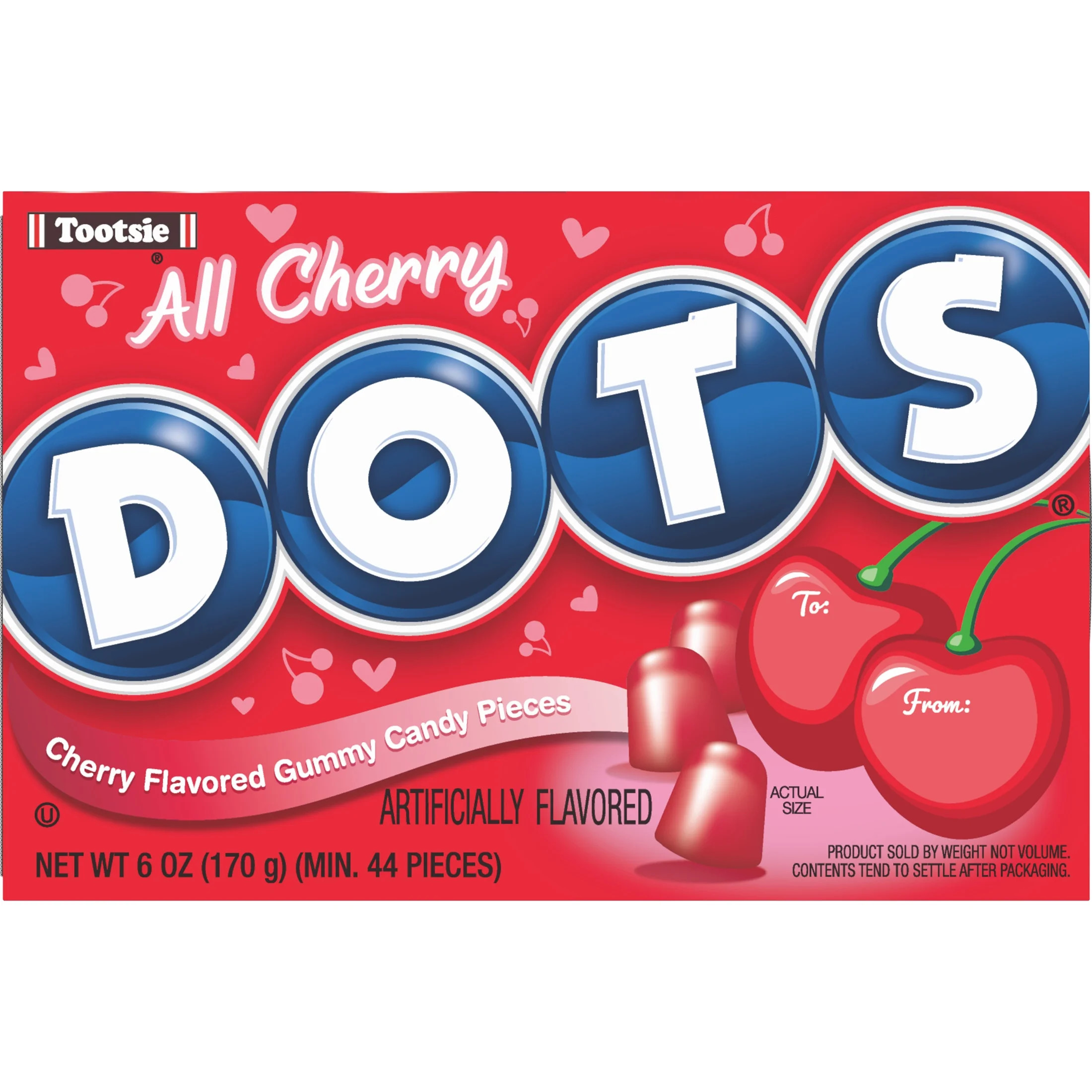 Dots All Cherry Valentine, Chewy Candy, 6 oz | Walmart (US)