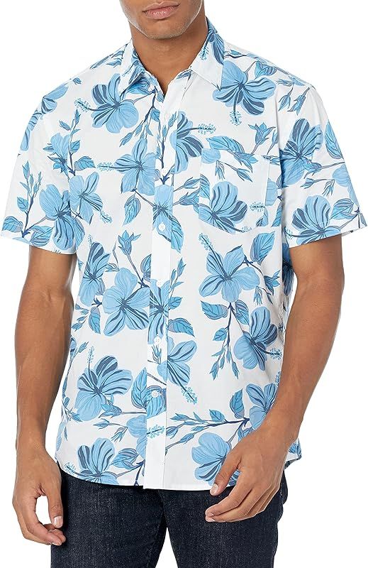 Amazon Essentials Men's Regular-Fit Short-Sleeve Print Shirt | Amazon (US)