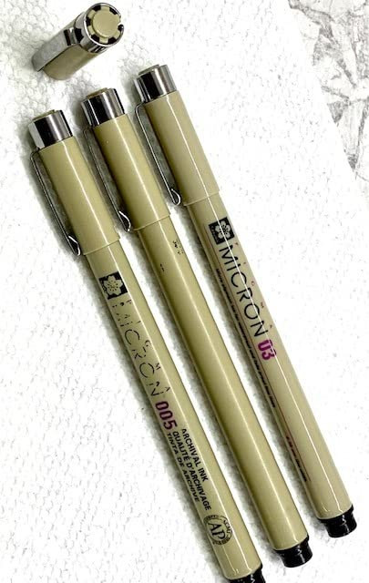 Sakura Pigma Micron 005 - Pigment Fineliners - 0.2mm - Black [Pack of 3] | Amazon (US)