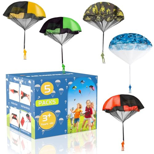 Spectabilis Army Parachute Toy for Kids Outdoor Toys, Tangle Free Figures Flying Toy for Kids Ages 4-8 and Up Boys Party Favors Paratrooper Easter Egg Bastet Stuffer for Boy | Amazon (US)