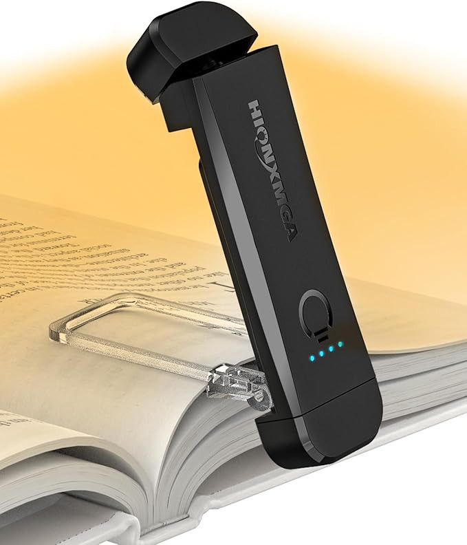 Book Reading Light,Silent Touch Book Lamp for Reading in Bed,Rechargeable Clip on Booklight with ... | Amazon (US)