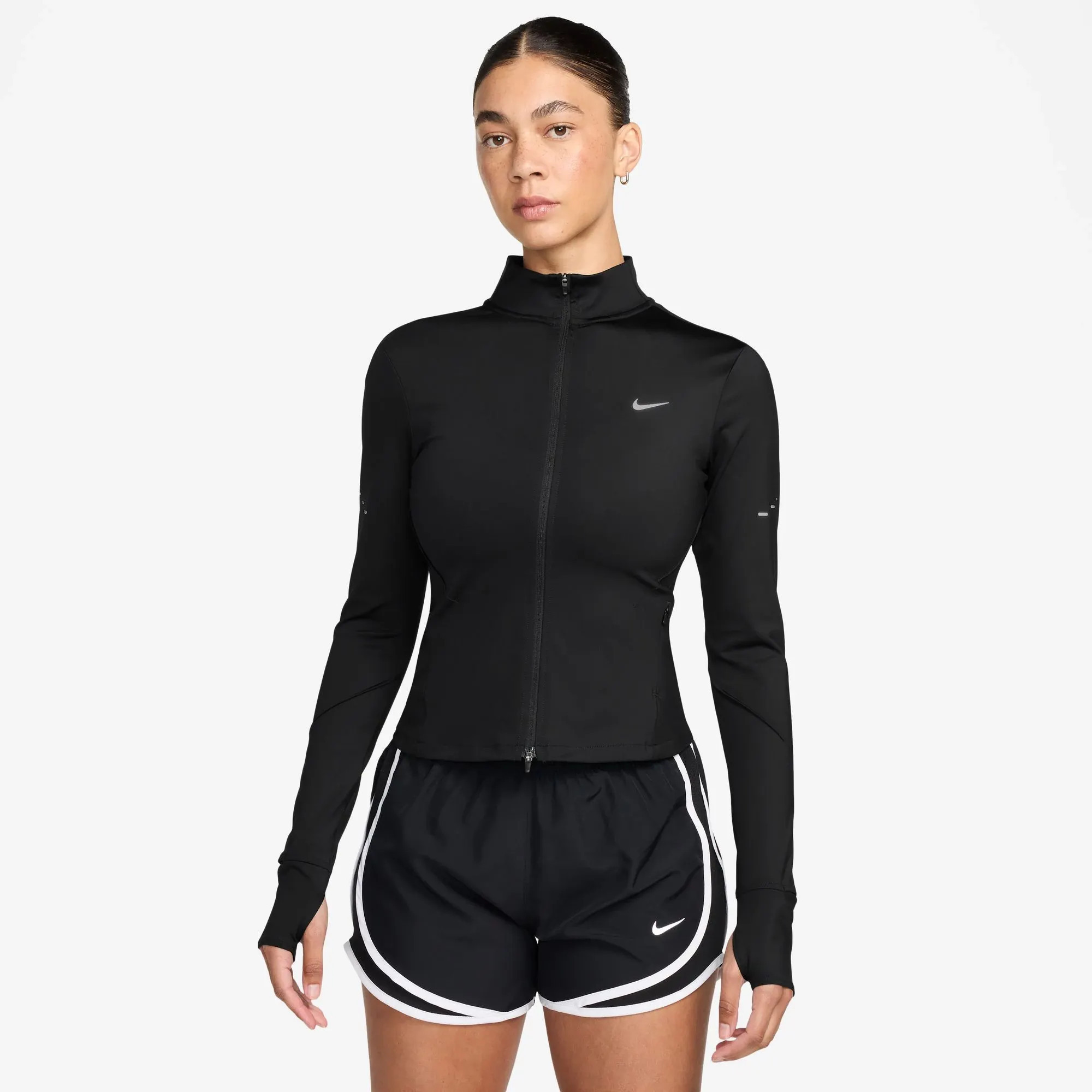 Women's Nike Swift Dri-FIT Full-Zip Jacket - Black, Size: XL | Apparel - Road Runner Sports | Road Runner Sports