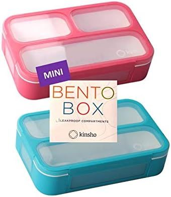 kinsho Mini Lunch-Box Snack Containers for Kids | Small Bento-Box Portion Container | Toddler Pre... | Amazon (CA)