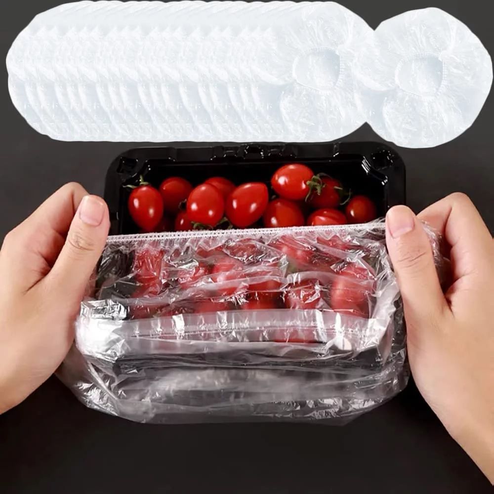 Wannabuy 50 Reusable Elastic Food Storage Covers, Plastic Bowl Covers with Elastic Edging, Stretc... | Walmart (US)