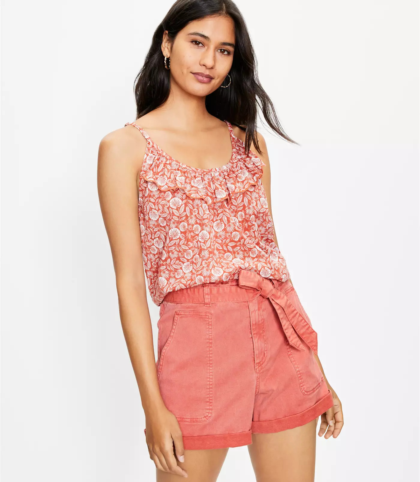 Palm Ruffle Cami | LOFT | LOFT