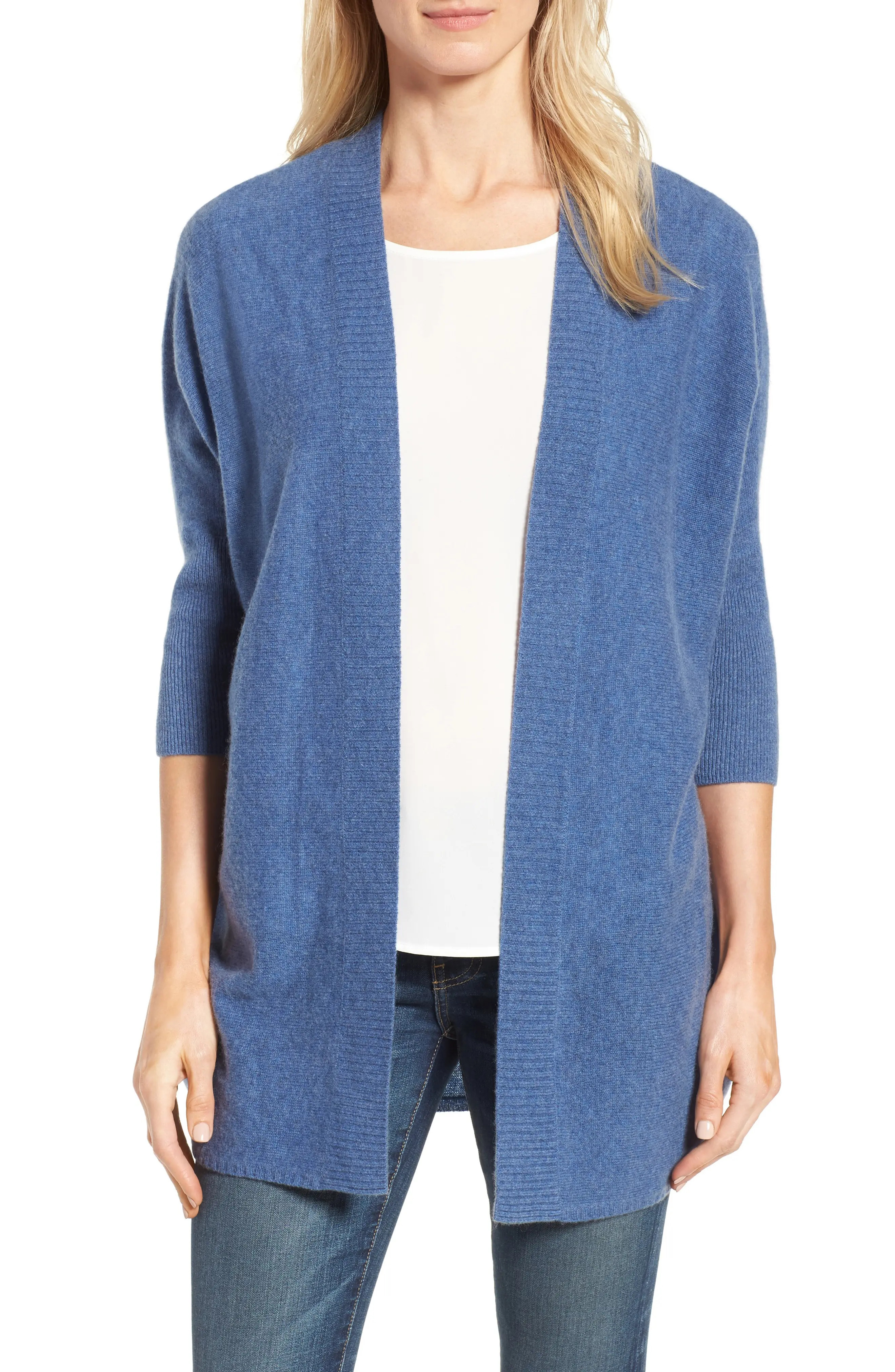 Three-Quarter Sleeve Cashmere Cardigan | Nordstrom
