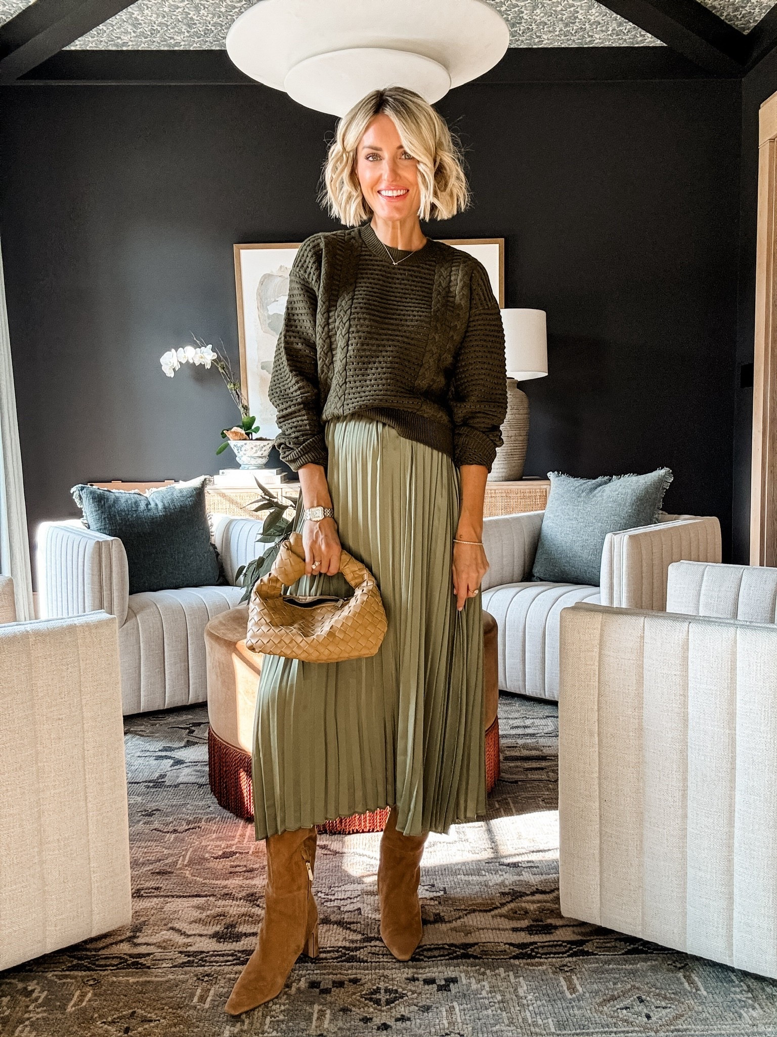 Comfortable yet elevated - this olive dress from Avara paired with my go-to suede boots from Sam Edelman is an easy fall outfit, perfect for a lunch with friends! Use code LOVERLY15 at checkout for 15% off your first Avara order! 

Loverly grey, fall outfit inspo, monochromatic, dress, Avara, Sam Edelman, bump friendly

#LTKStyleTip #LTKSeasonal #LTKU