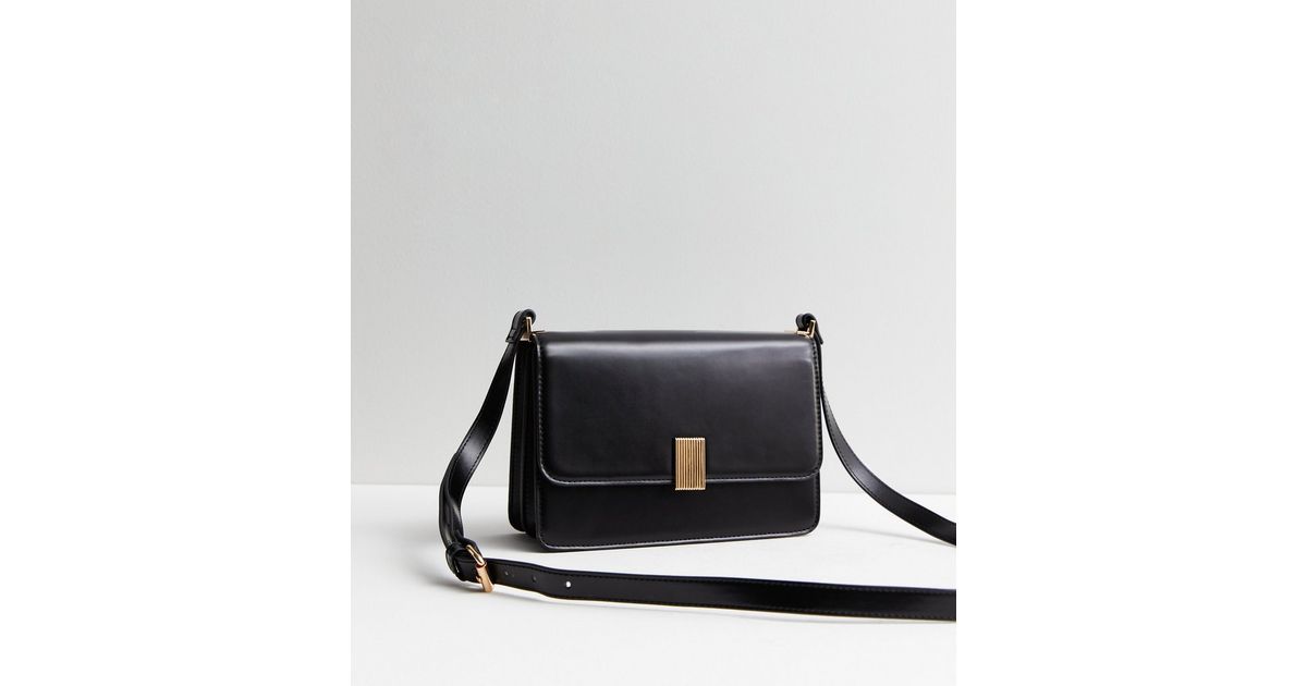 Black Leather-Look Cross Body Bag
						
						Add to Saved Items
						Remove from Saved Items | New Look (UK)