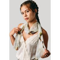 Beige Silk Scarf - Spring Sheer Gift For Her 15"" X 60 | Etsy (US)