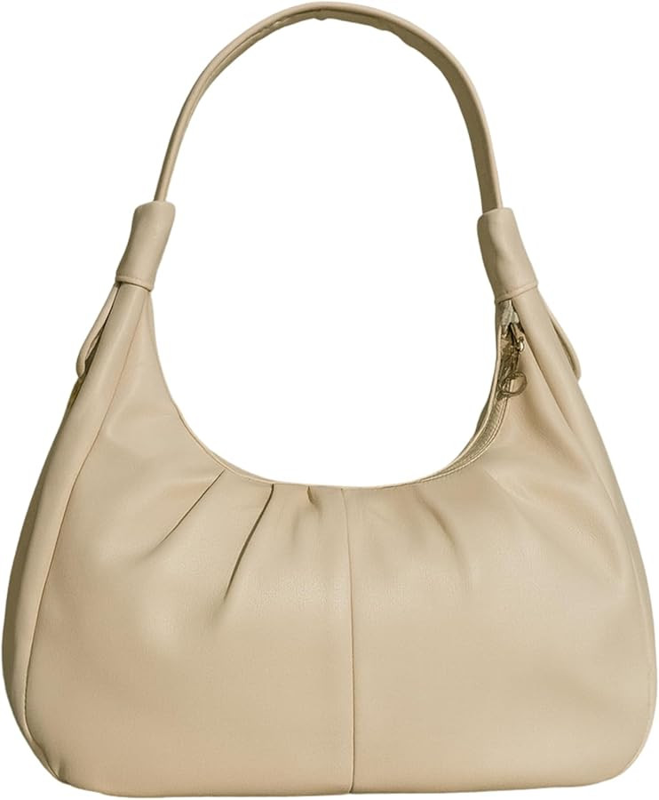 Women's Soft Hobo Shoulder Bag Large Spacious PU Leather Handbag for Daily Use | Amazon (US)
