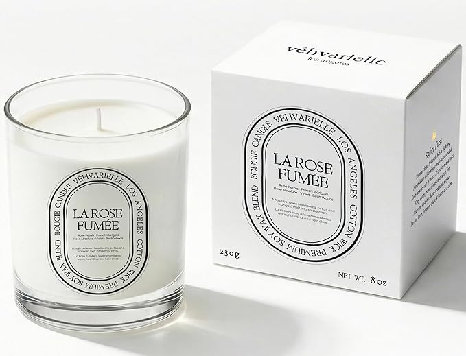 La Rose Fumée Luxury Scented Candle for Home 8oz | Soft Smoky Rose & Amber Notes for Daily Relax... | Amazon (US)
