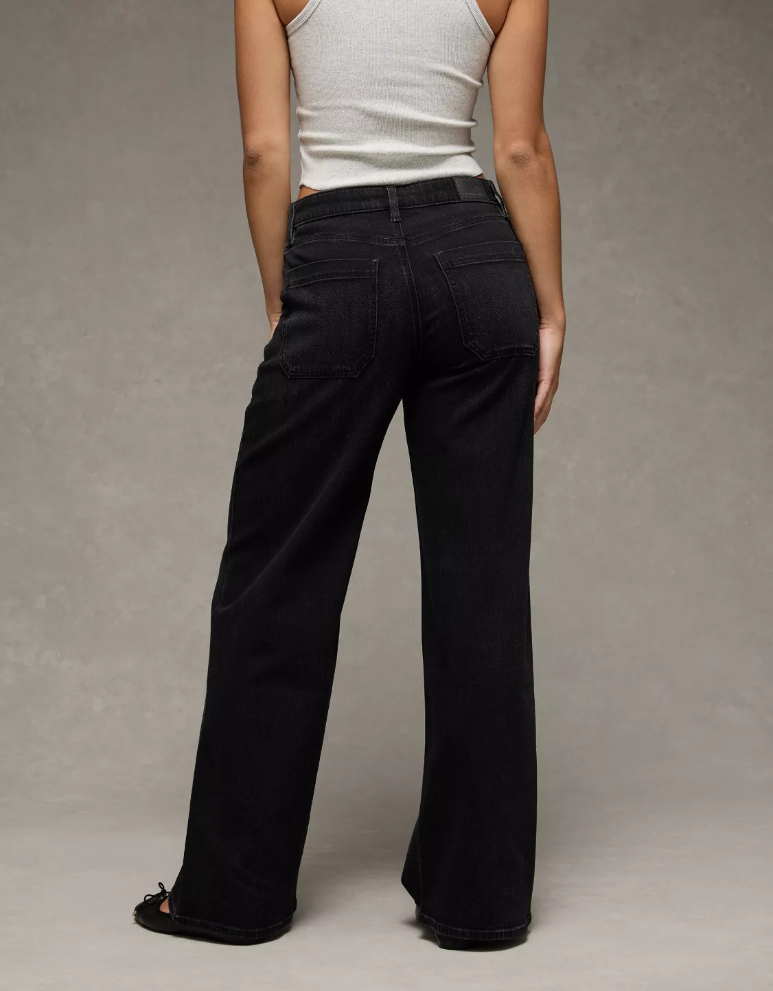 AE Dreamy Drape Stretch Super High-Waisted Baggy Wide-Leg Jean | American Eagle Outfitters (US & CA)