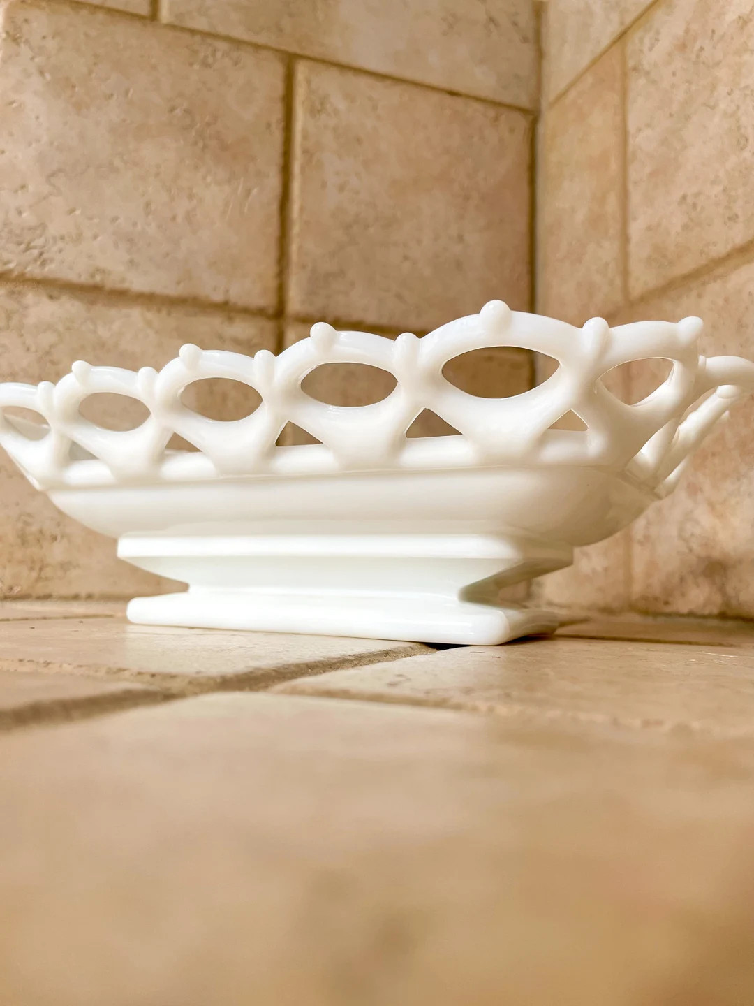 Antique Atterbury Westmoreland Milk Glass Dish | Etsy (US)