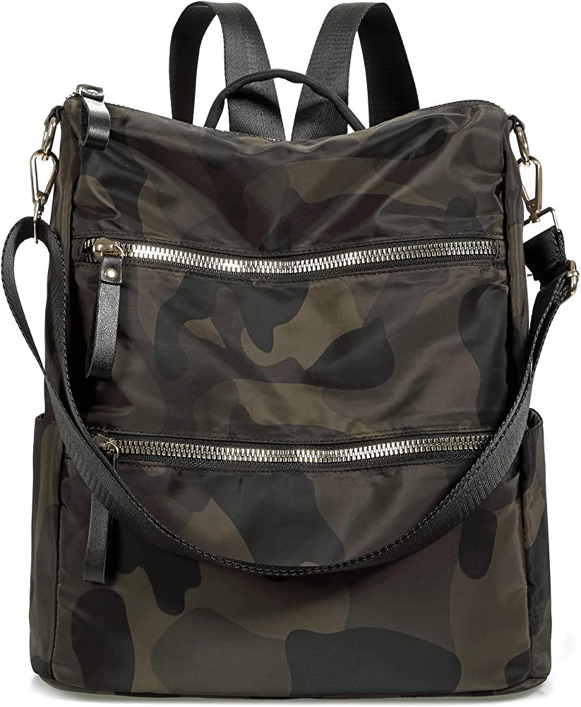 Waterproof Nylon Women Backpack Purse Multipurpose School Travel Shoulder Bag | Amazon (US)